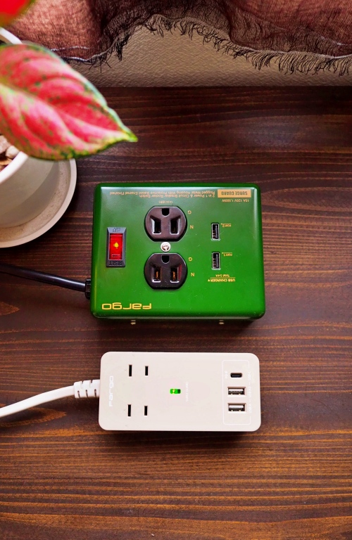 Fargo おしゃれな電源タップ 比較画像 Steel Tap SATI COLOR CORD